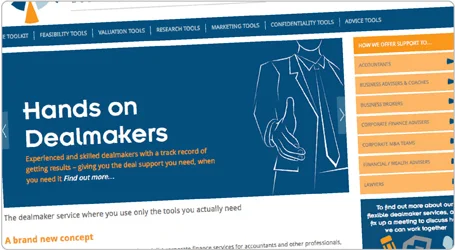 Dealmaker Toolkit home page screenshot